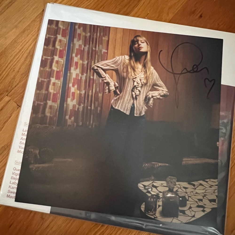Signed Taylor Swift Midnights Vinyl